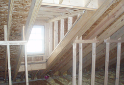 ATTIC VIEW OF FACTORY FABRICATED DORMER 