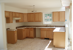 VIEW OF KITCHEN WITH MATE WALL OPENING 